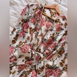 Floral Rose vintage robe